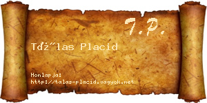Tálas Placid névjegykártya